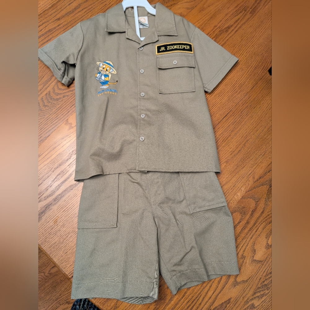 Junior Zookeeper Khaki Shirt and Shorts Set
